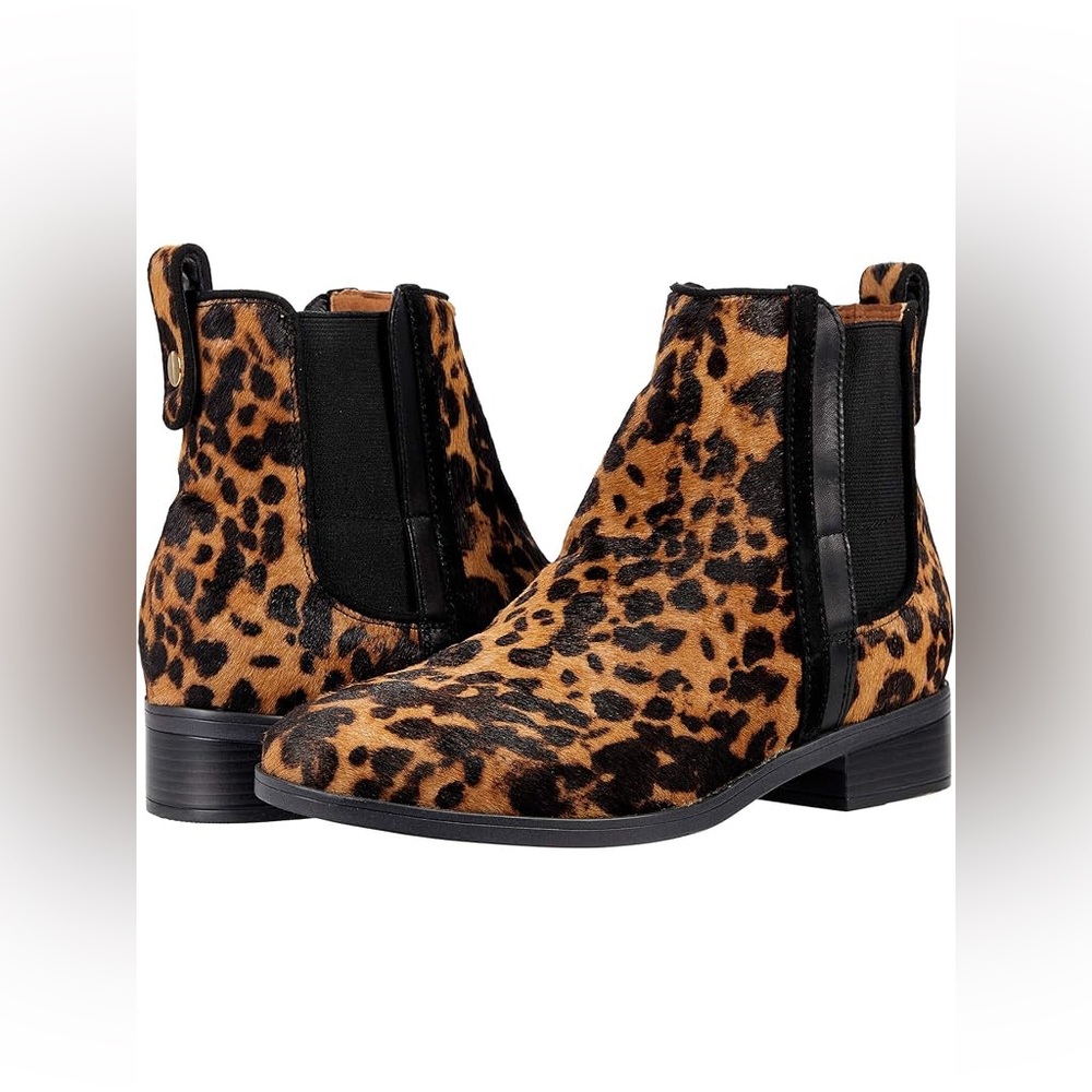 Rockport | Animal Fur Cheetah Print Booties Size 8 NEW